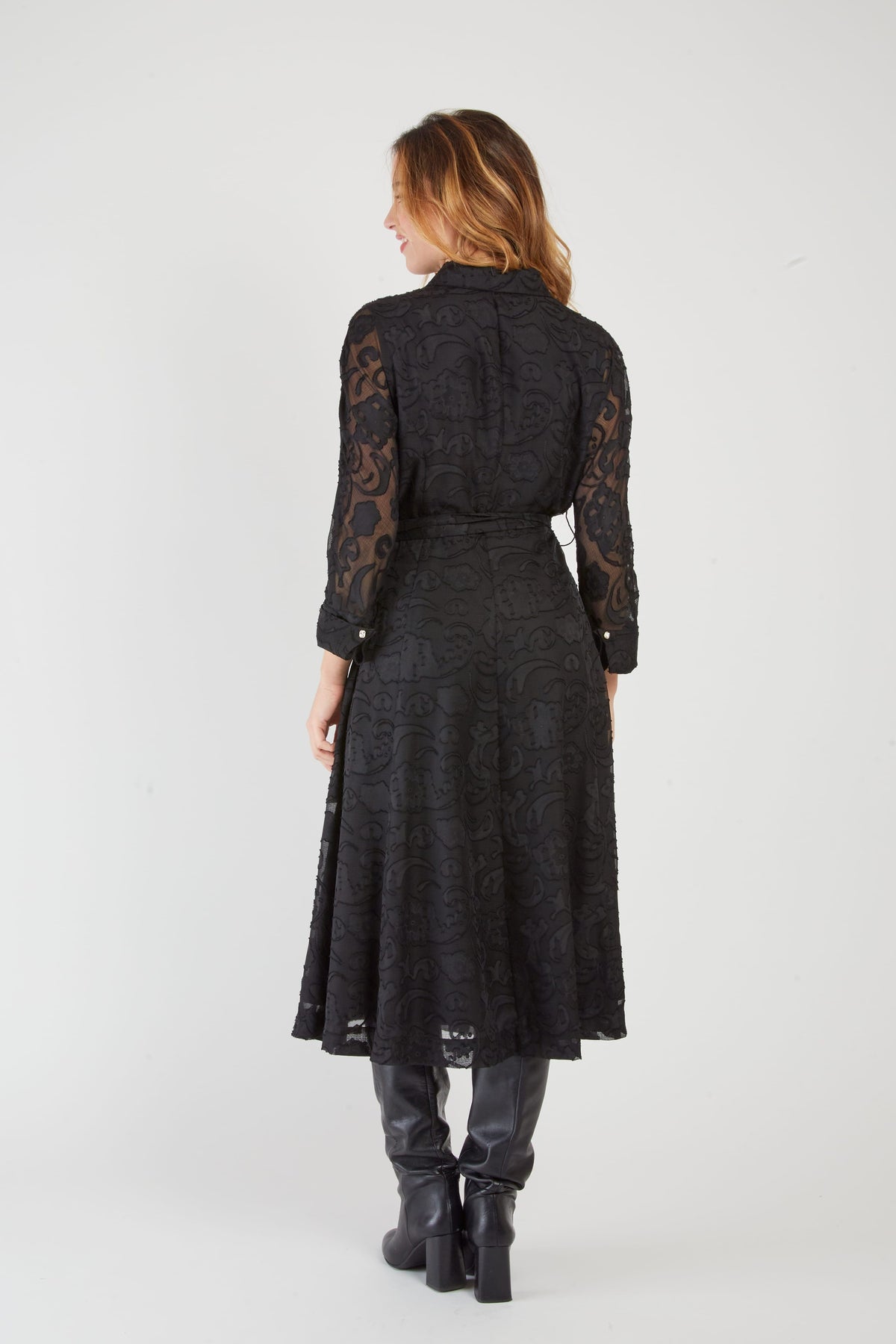 Derhy Floral Lace Shirt Dress