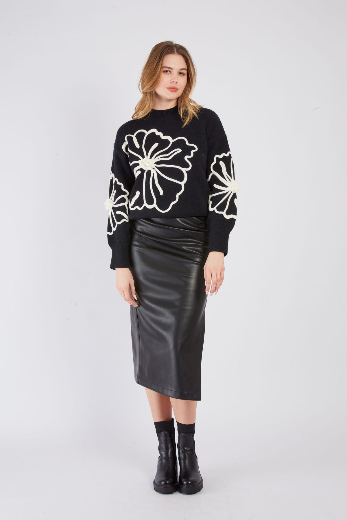 Derhy Large Flower Sweater