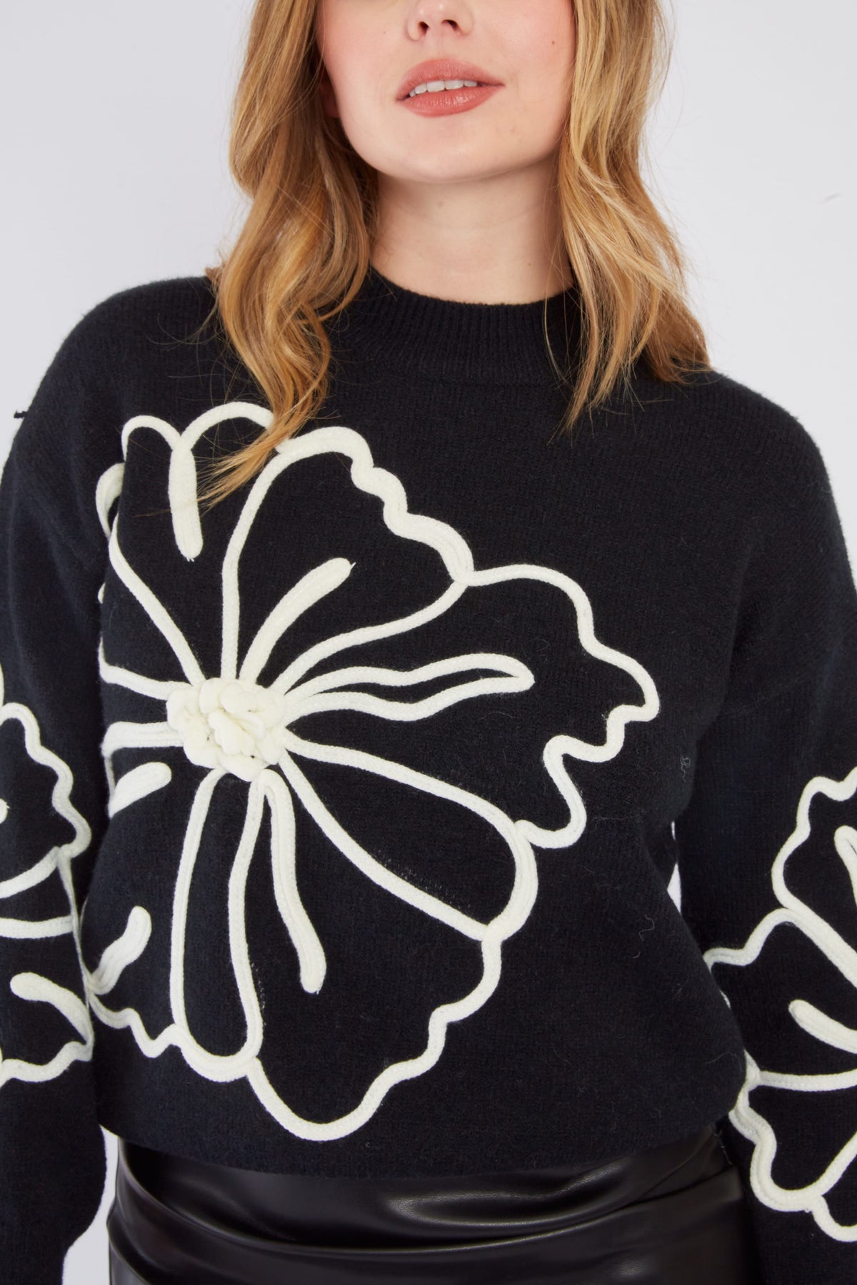 Derhy Large Flower Sweater