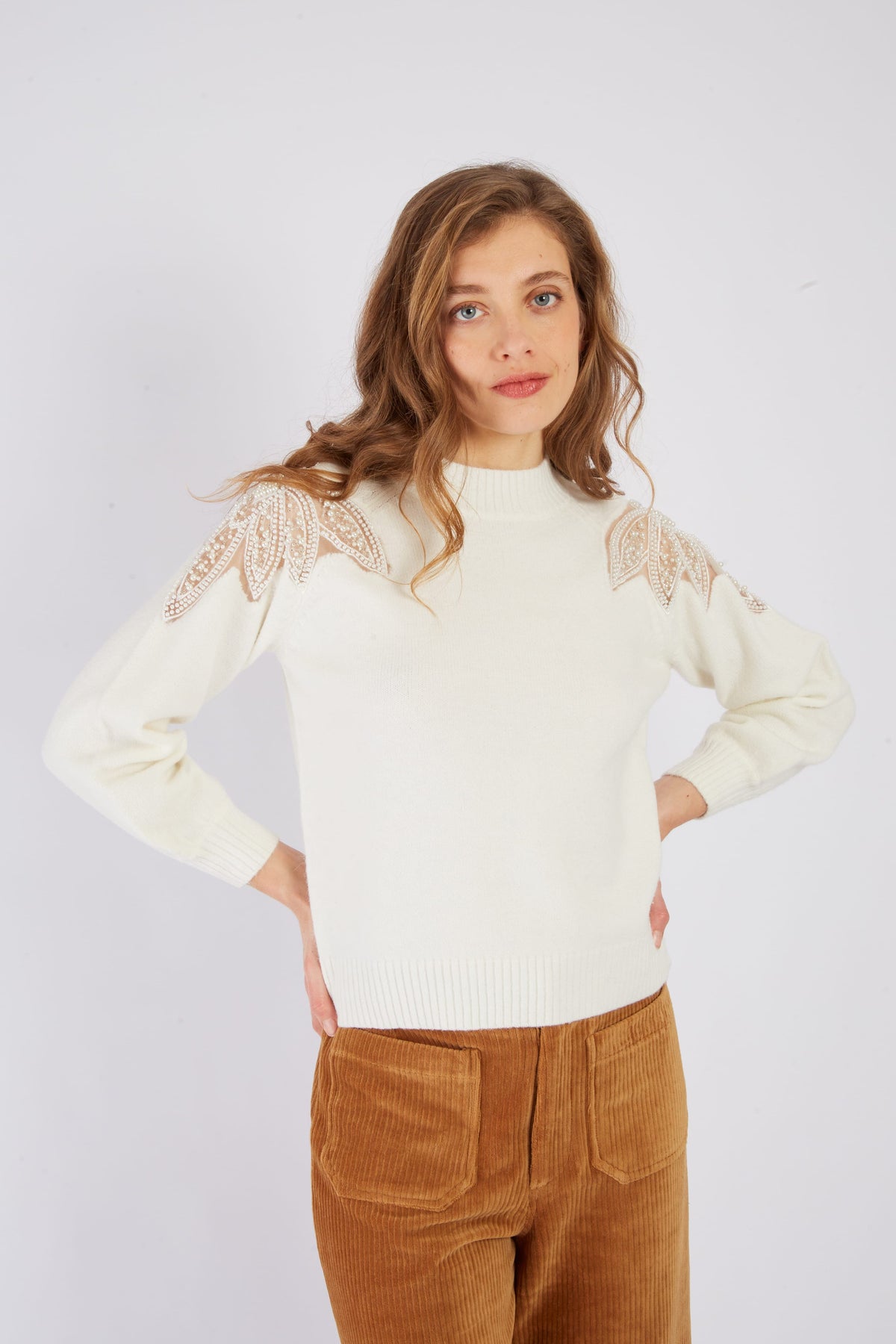 Derhy Bead Detail Sweater