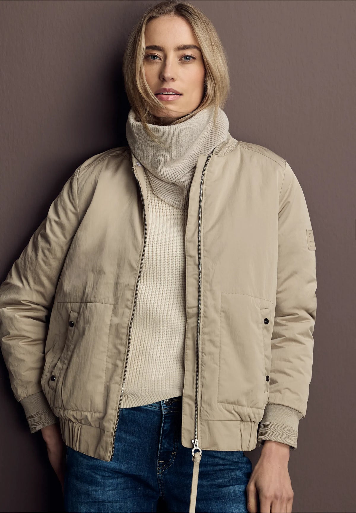 Street One Ribbed Knit Loop Scarf