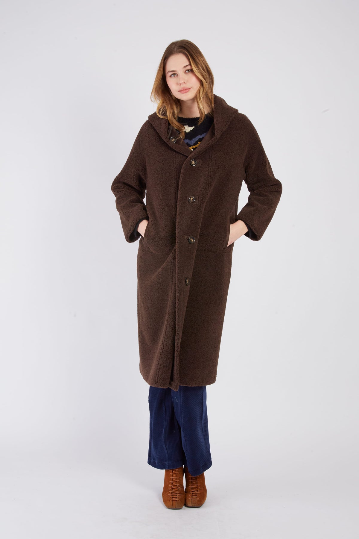 Derhy Reversible Suede Coat