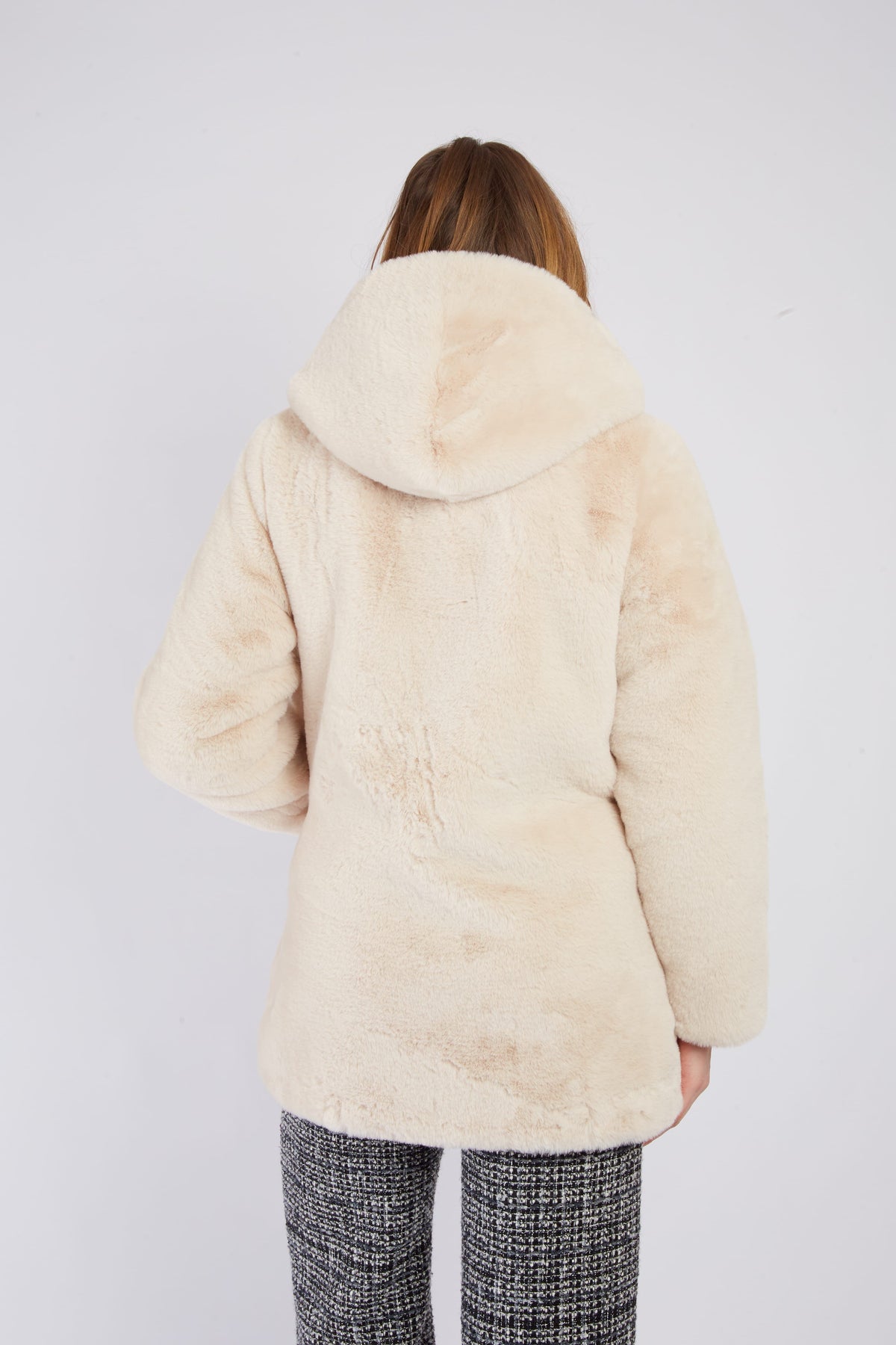 Derhy Faux Fur Pocket Coat