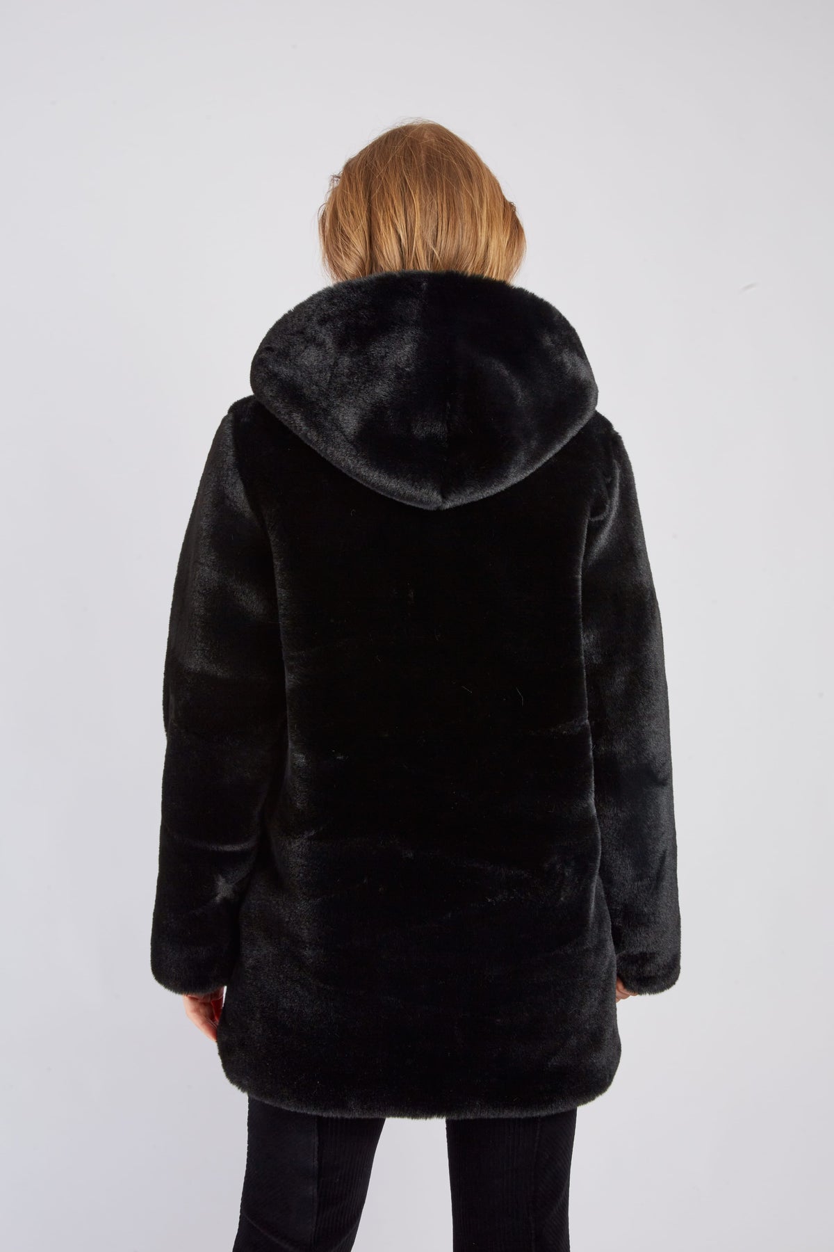 Derhy Faux Fur Pocket Coat