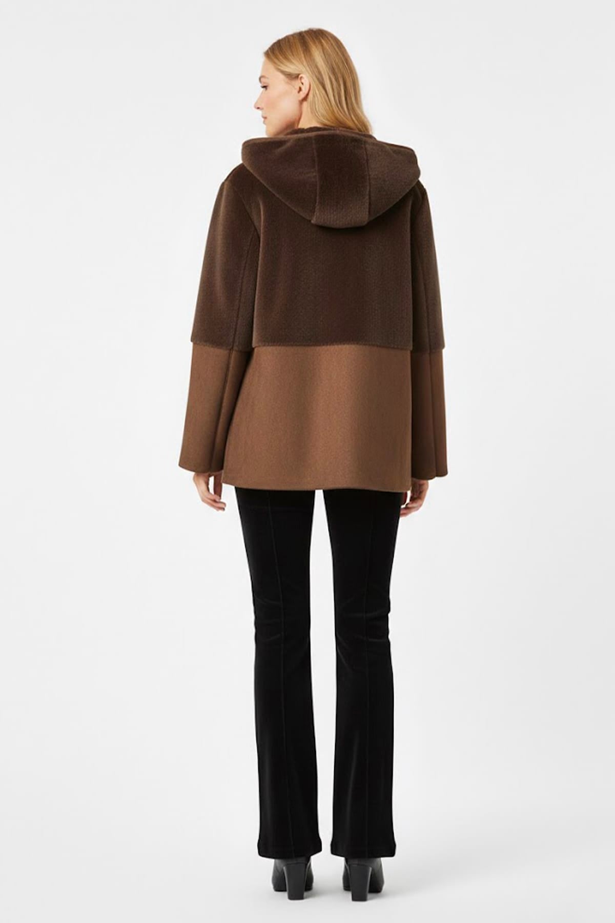 Derhy Mixed Fabric Coat