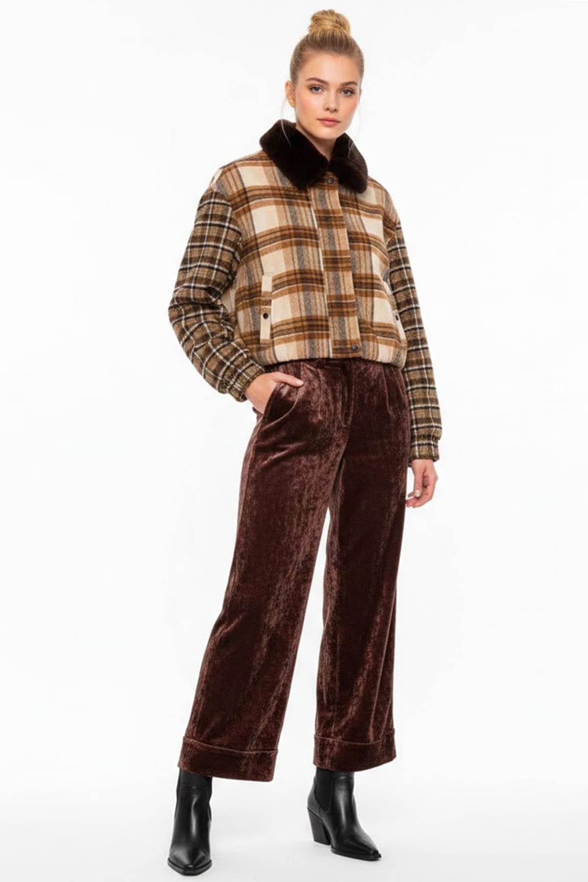 Derhy Plaid Jacket