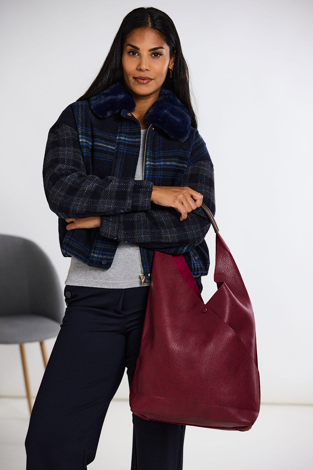 Derhy Plaid Jacket