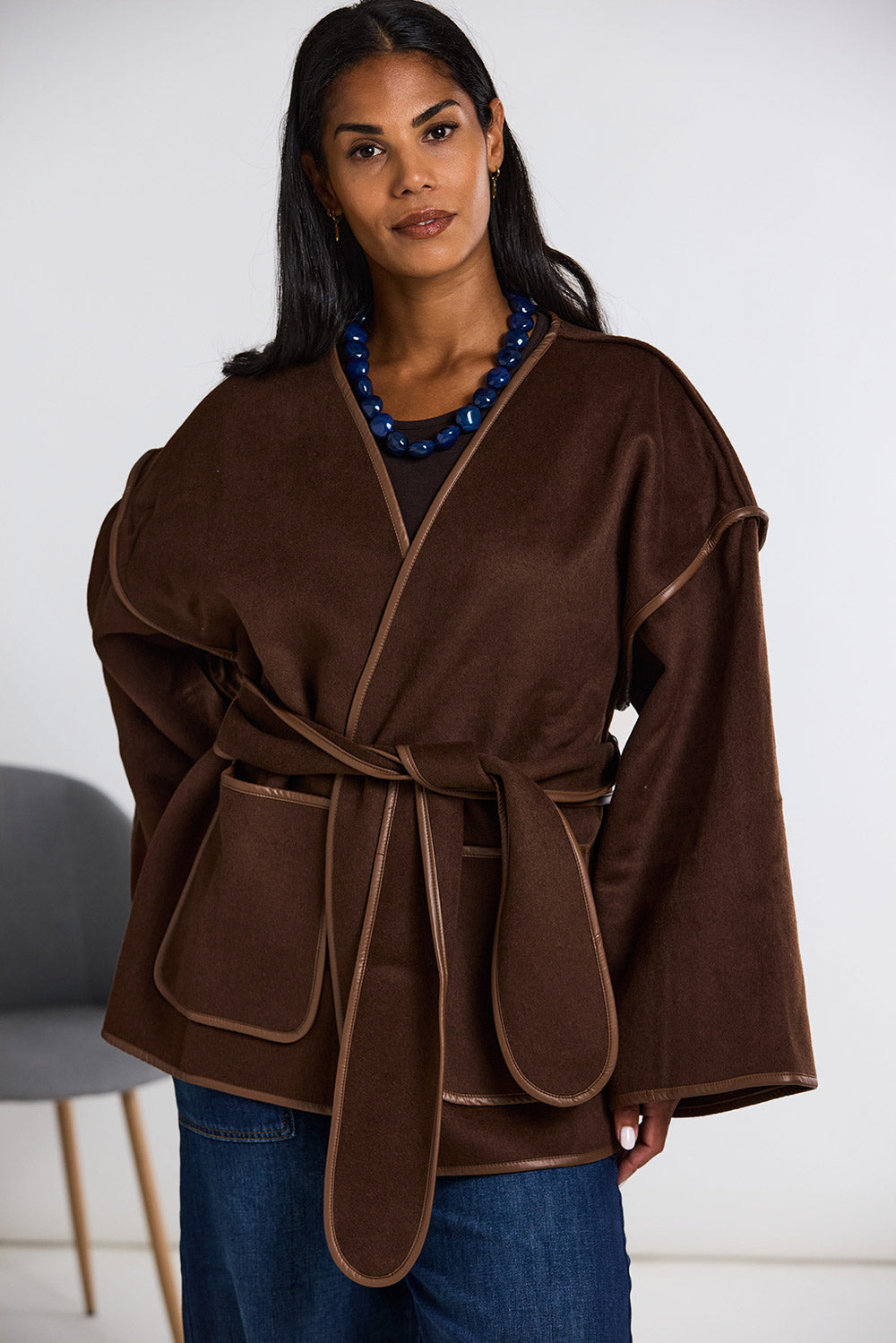 ART Belted Wool Coatigan