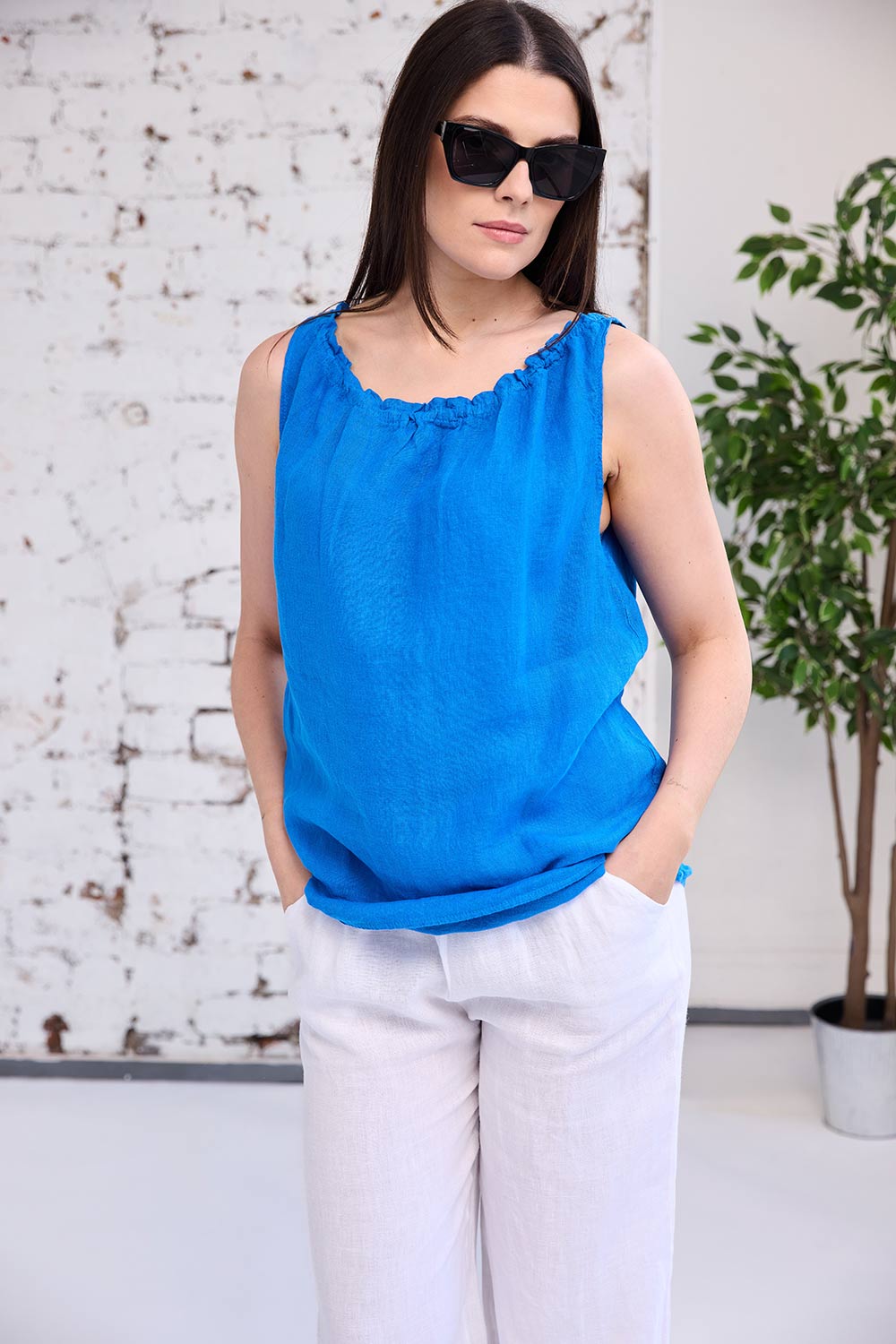 ART Drawstring Sleeveless Top