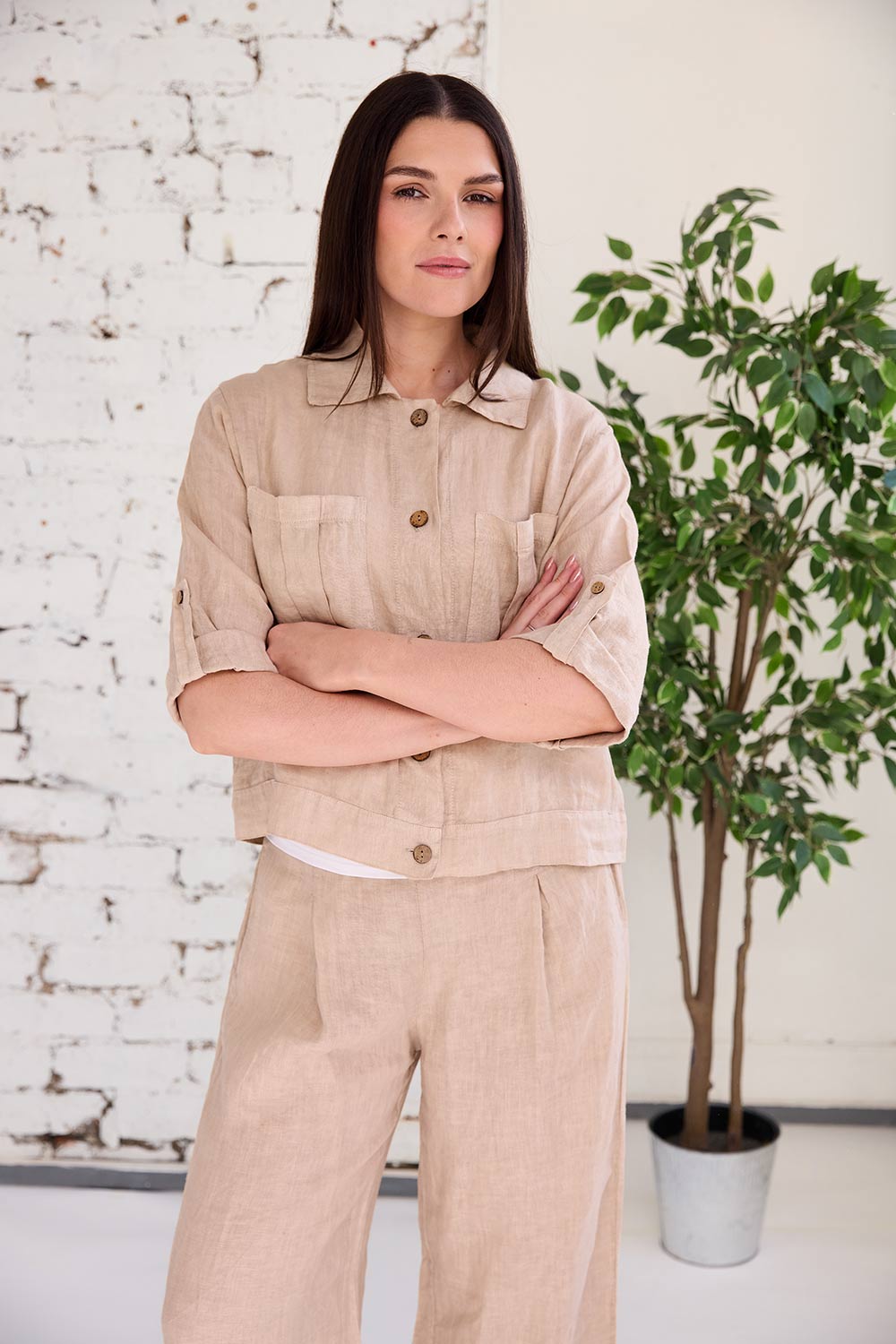 ART Cropped Button Through Jacket
