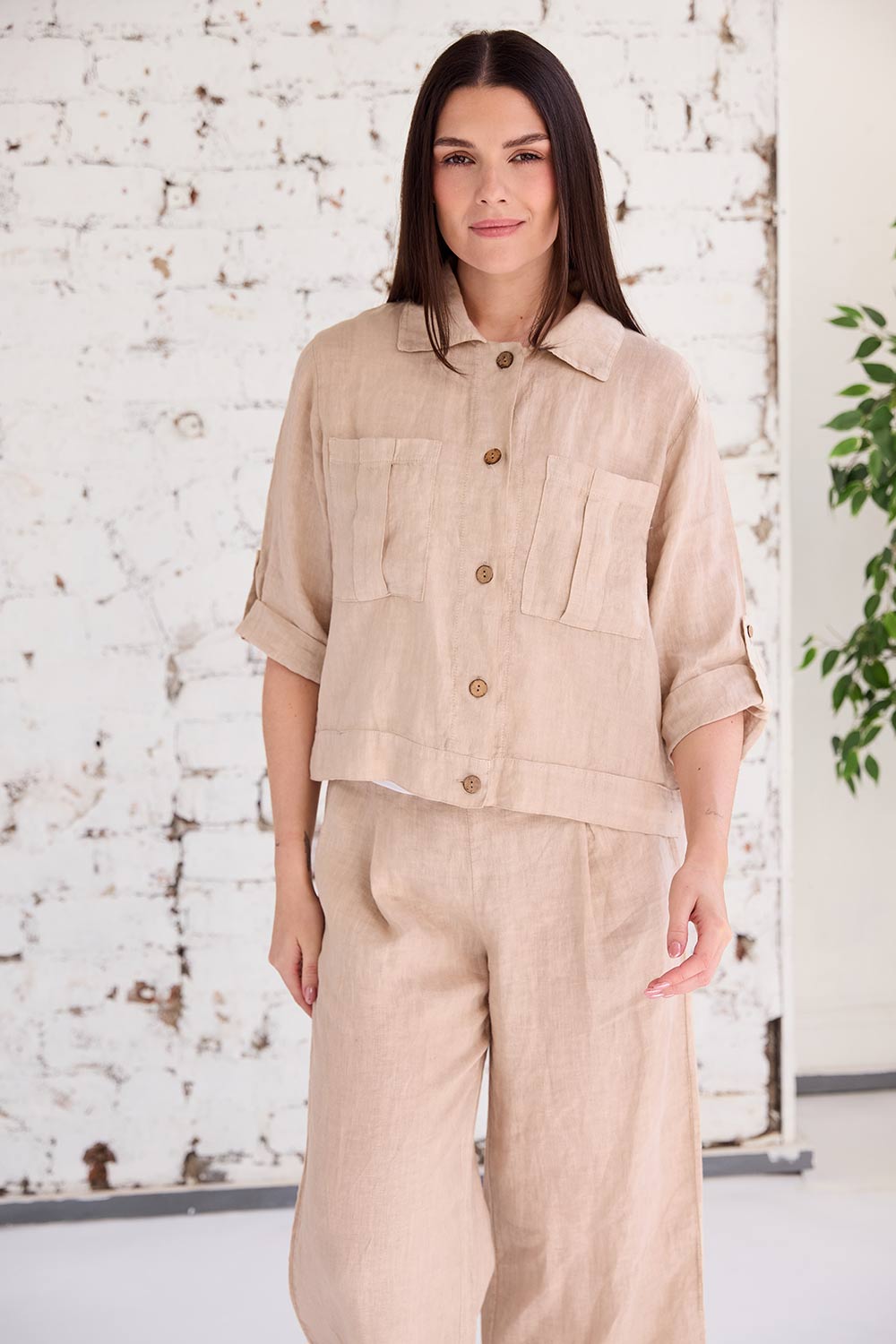 ART Cropped Button Through Jacket