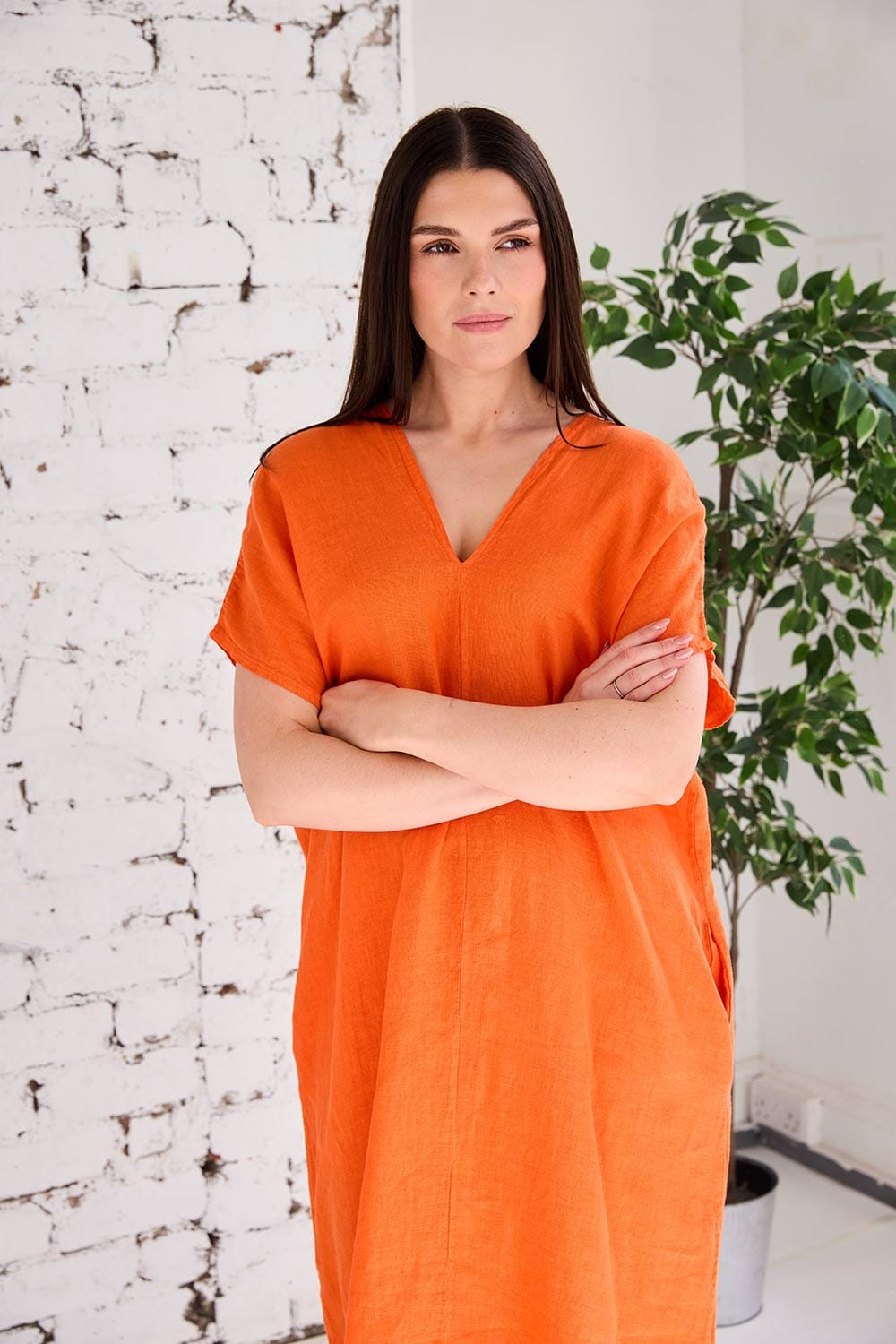 ART V-Neck Sleeveless Dress