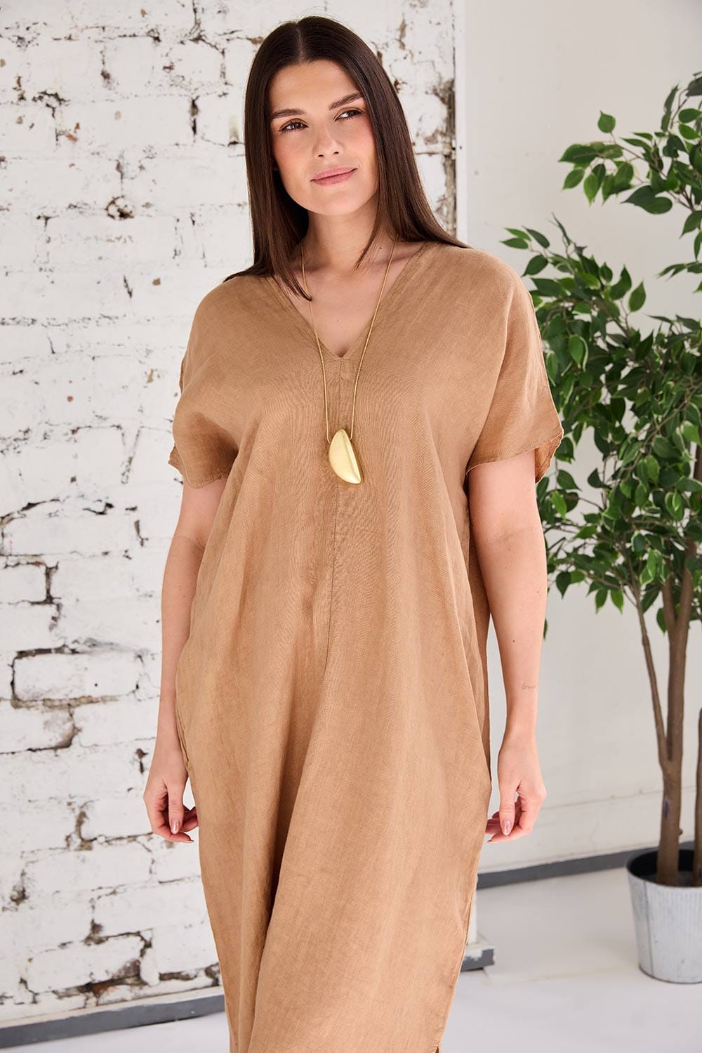 ART V-Neck Sleeveless Dress