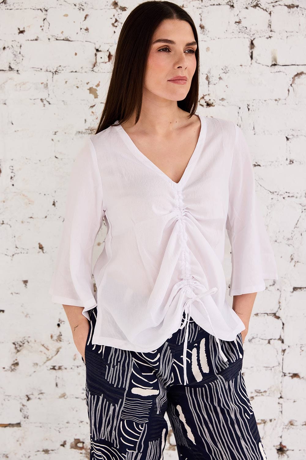 Tara Vao Ruched top