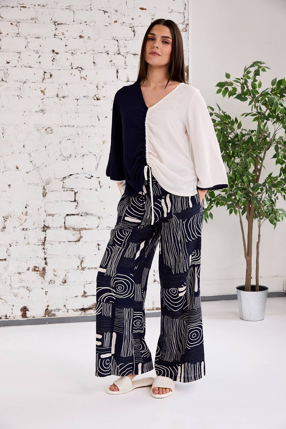 Tara Vao Ruched Blouse