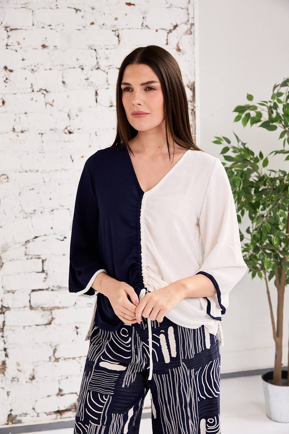 Tara Vao Ruched Blouse