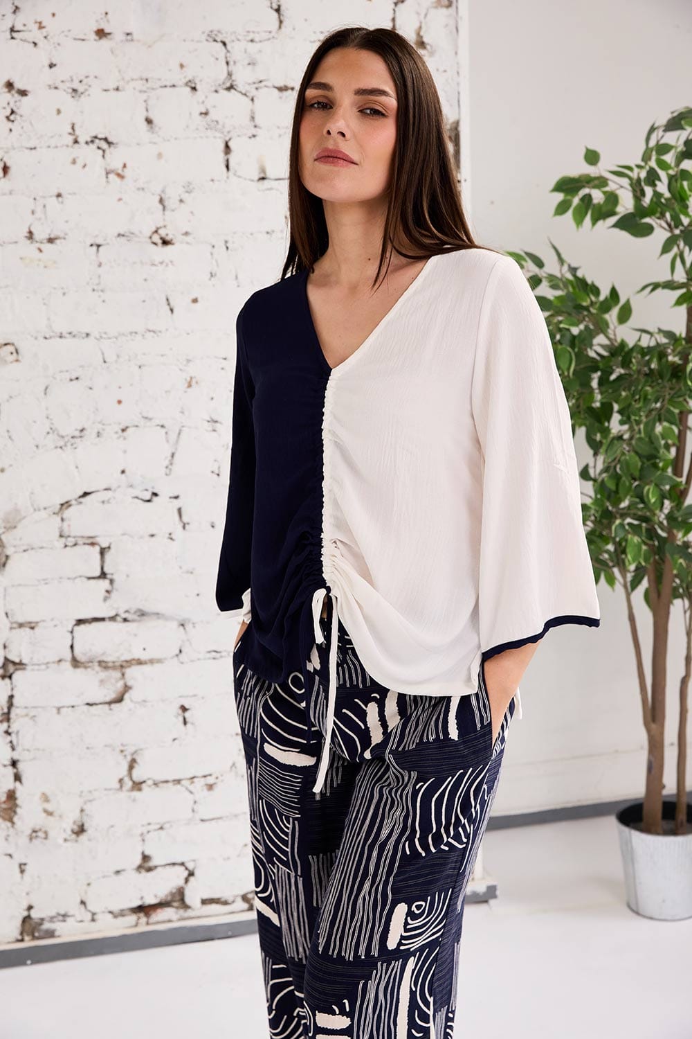Tara Vao Ruched Blouse