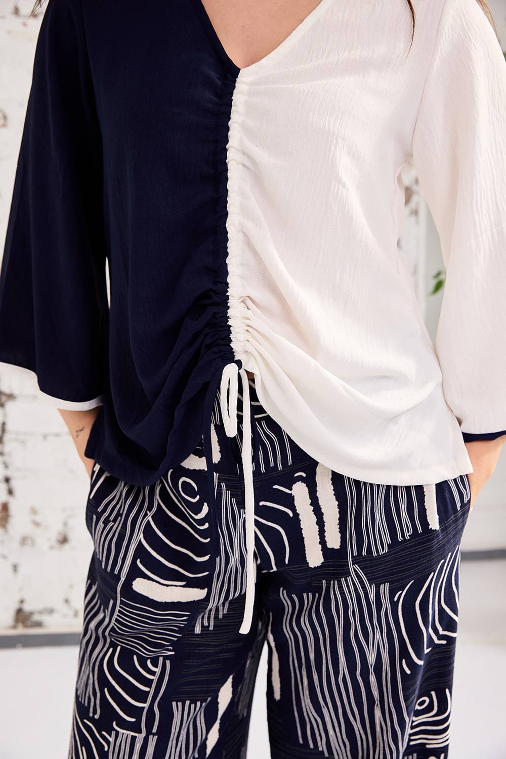 Tara Vao Ruched Blouse