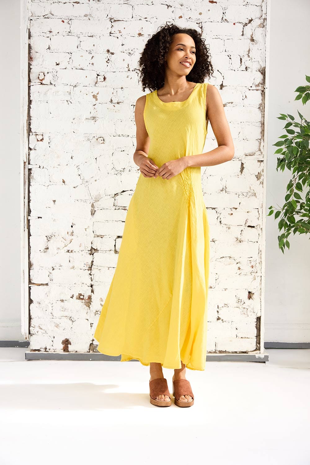 ART Side Ruche Swing Dress