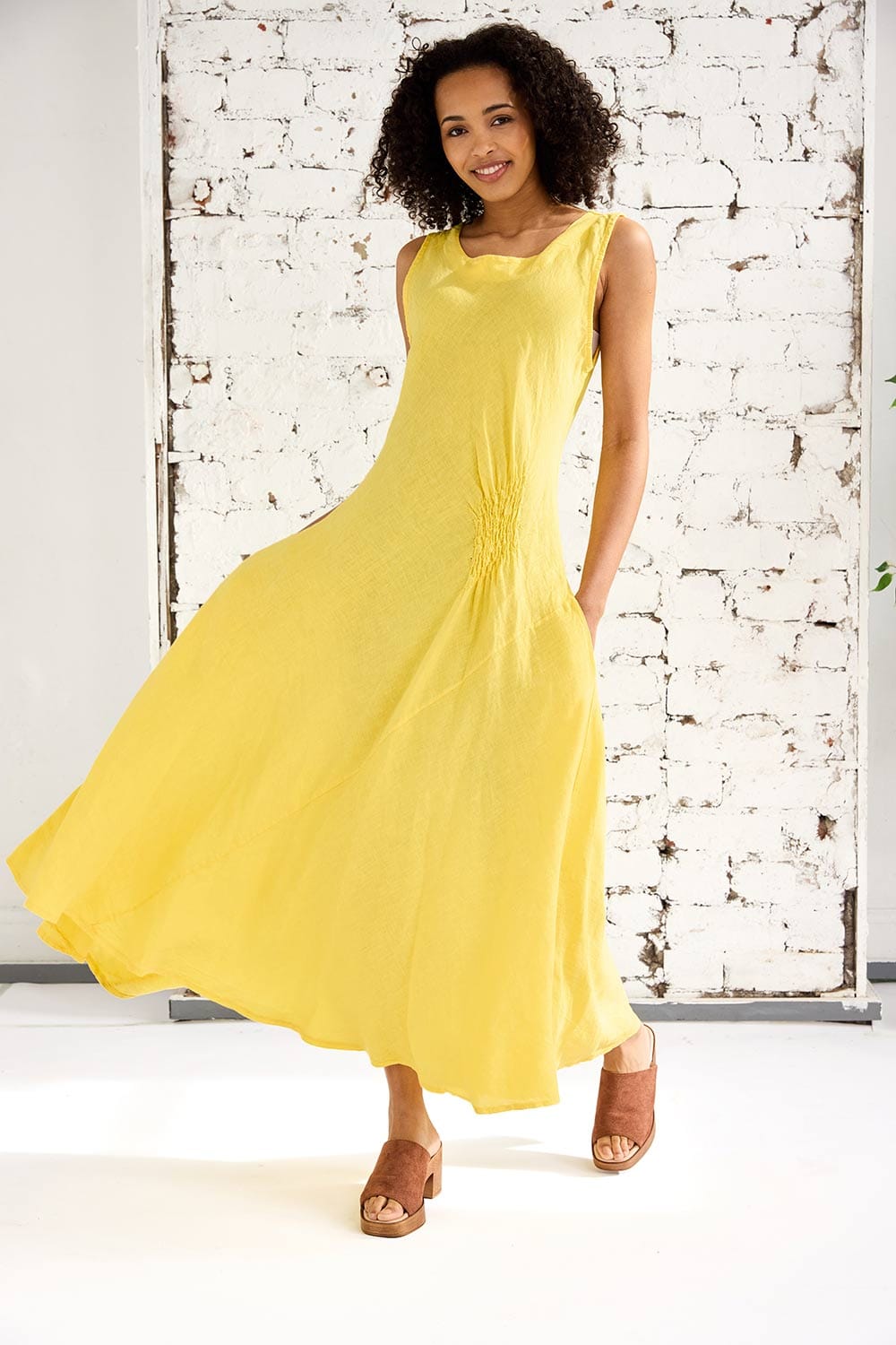 ART Side Ruche Swing Dress