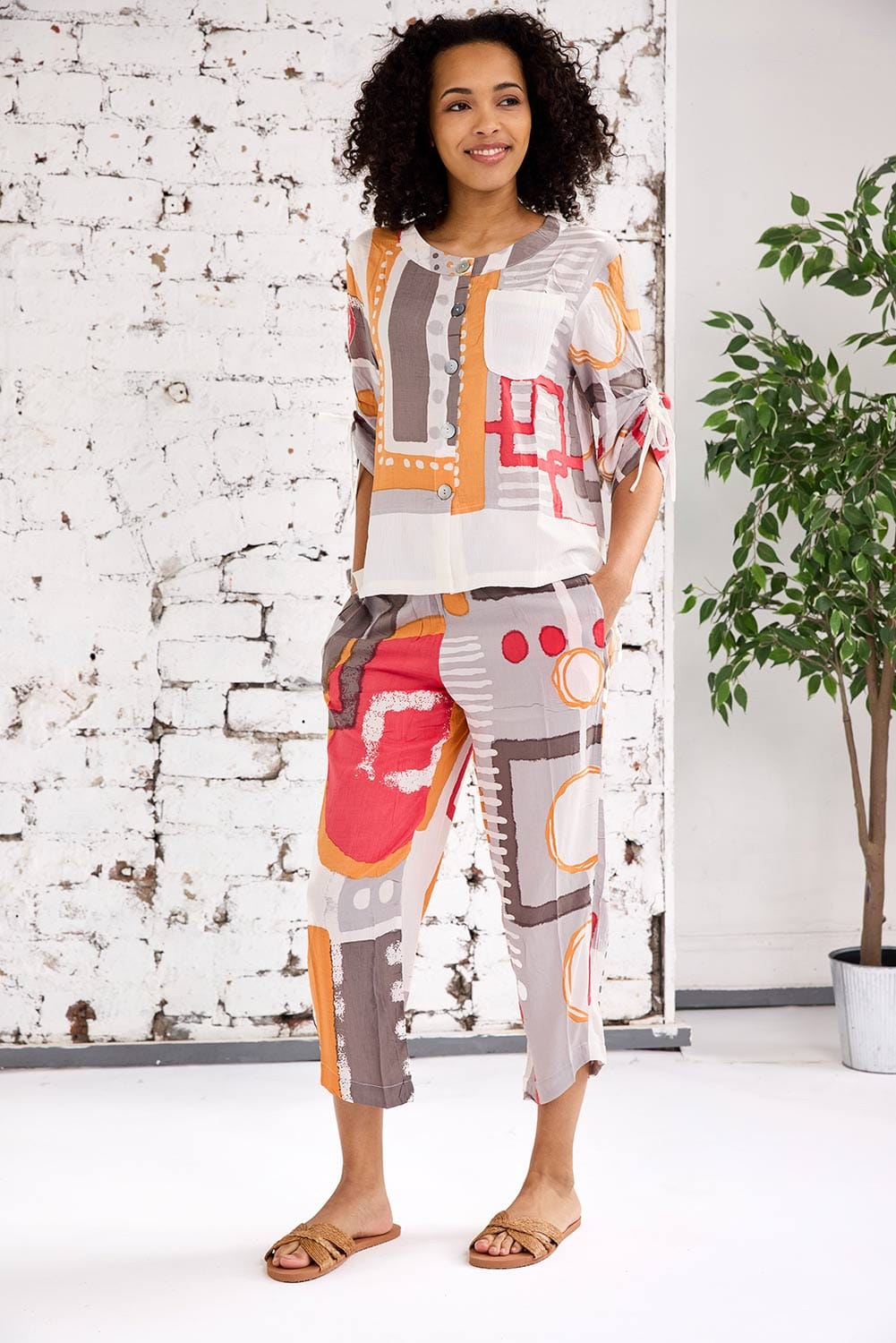 Tara Vao Abstract Trousers