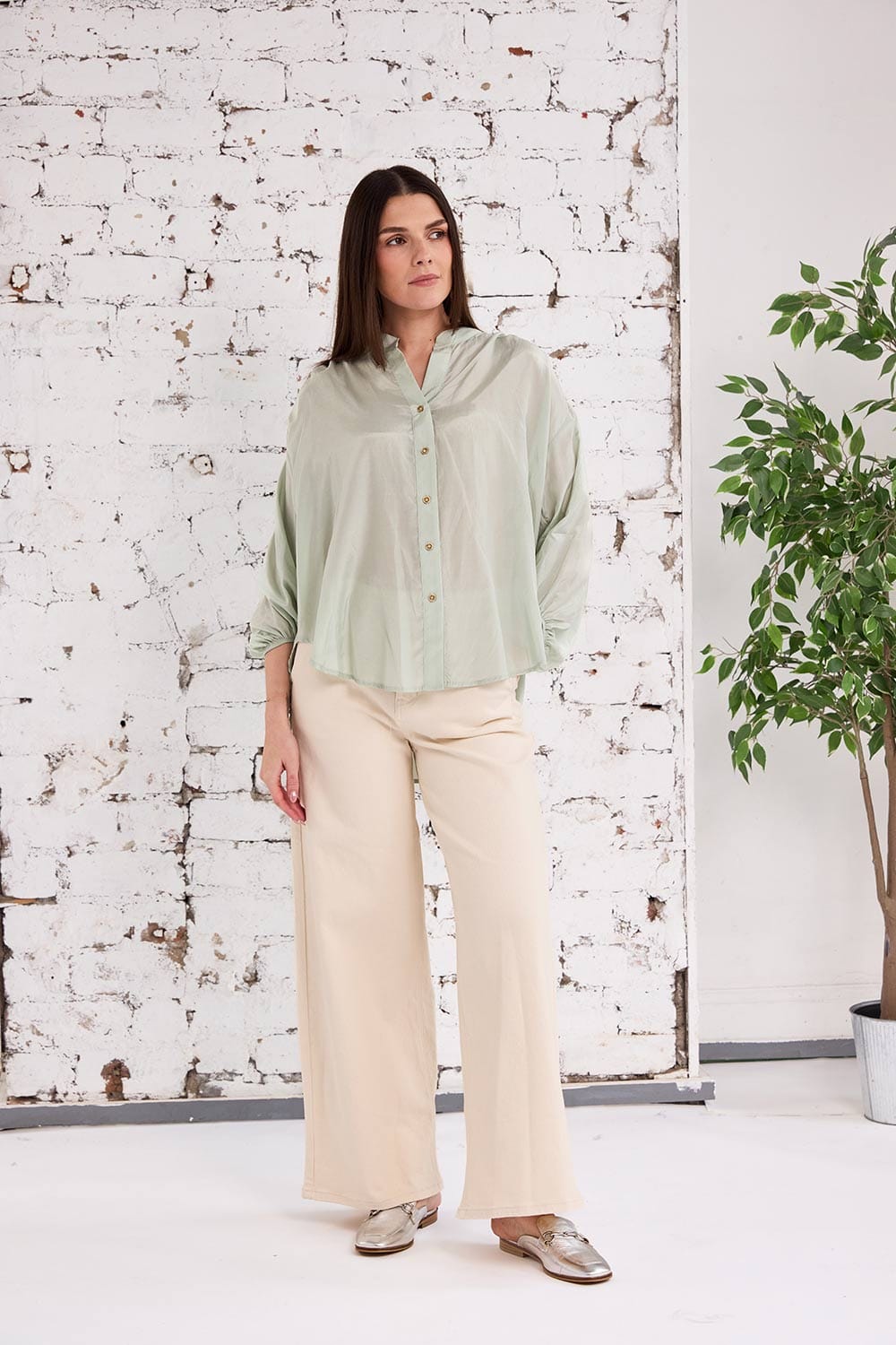 CREAM Twill Trouser