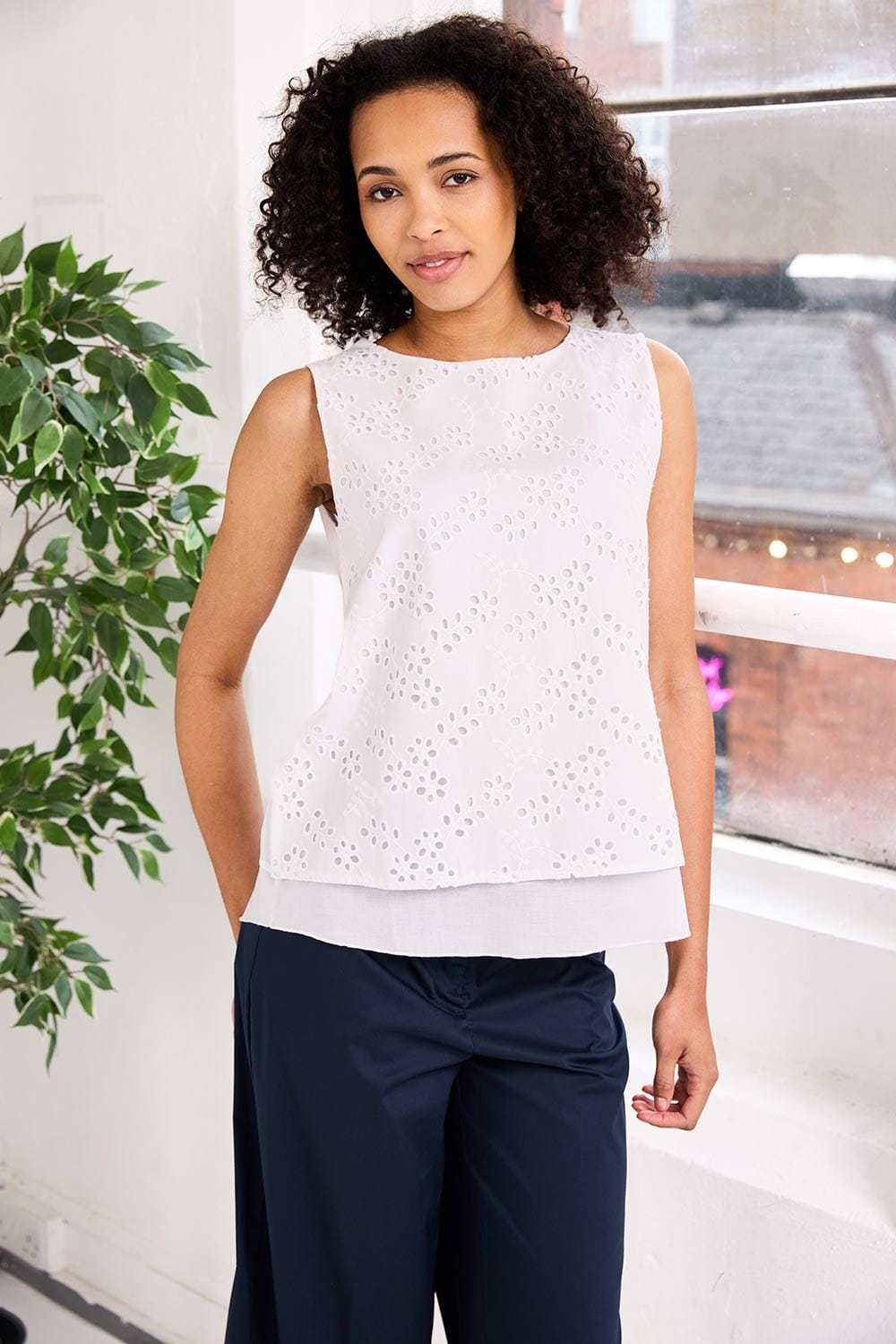 PERUZZI Floral Broderie Top