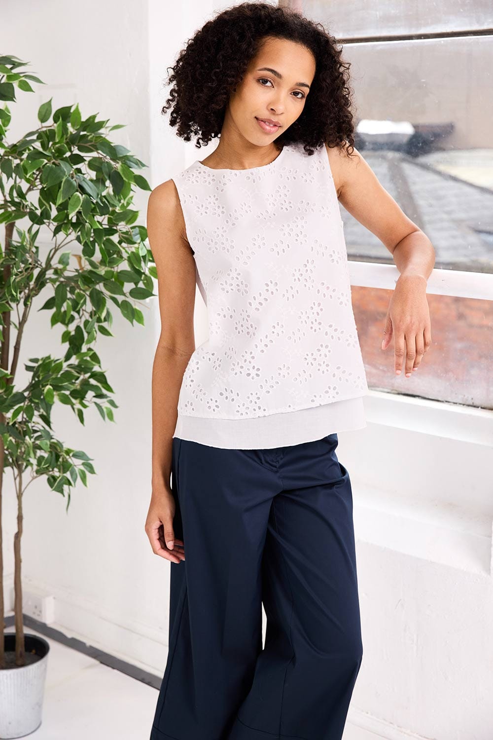 PERUZZI Floral Broderie Top