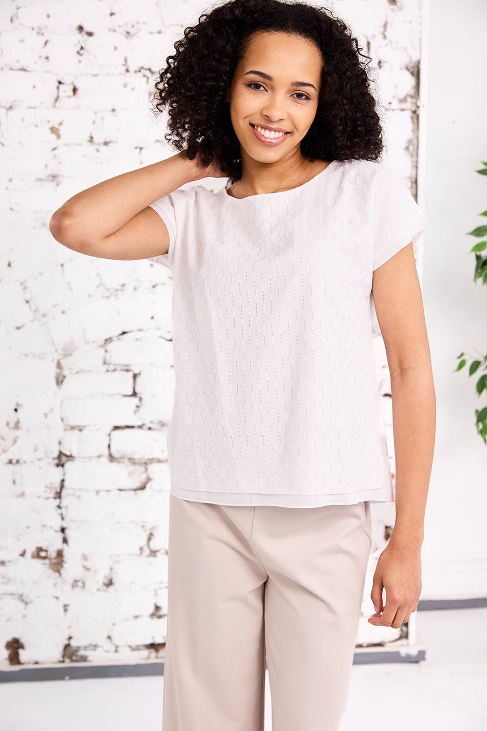 PERUZZI Button Back Top