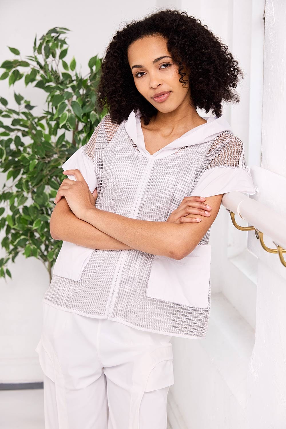 NAYA Pocket Mesh Top