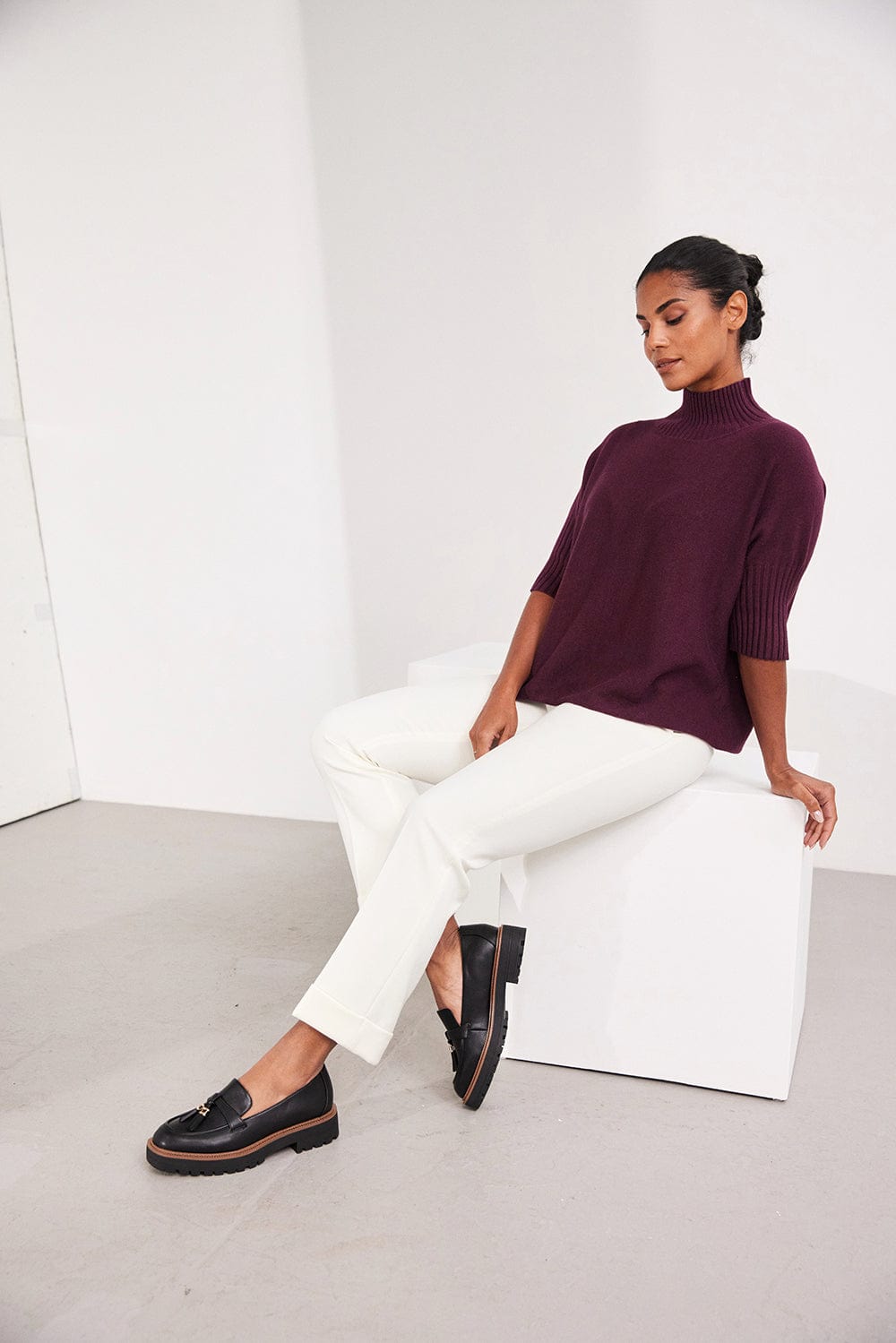 ART Ribbed High Neck Knit
