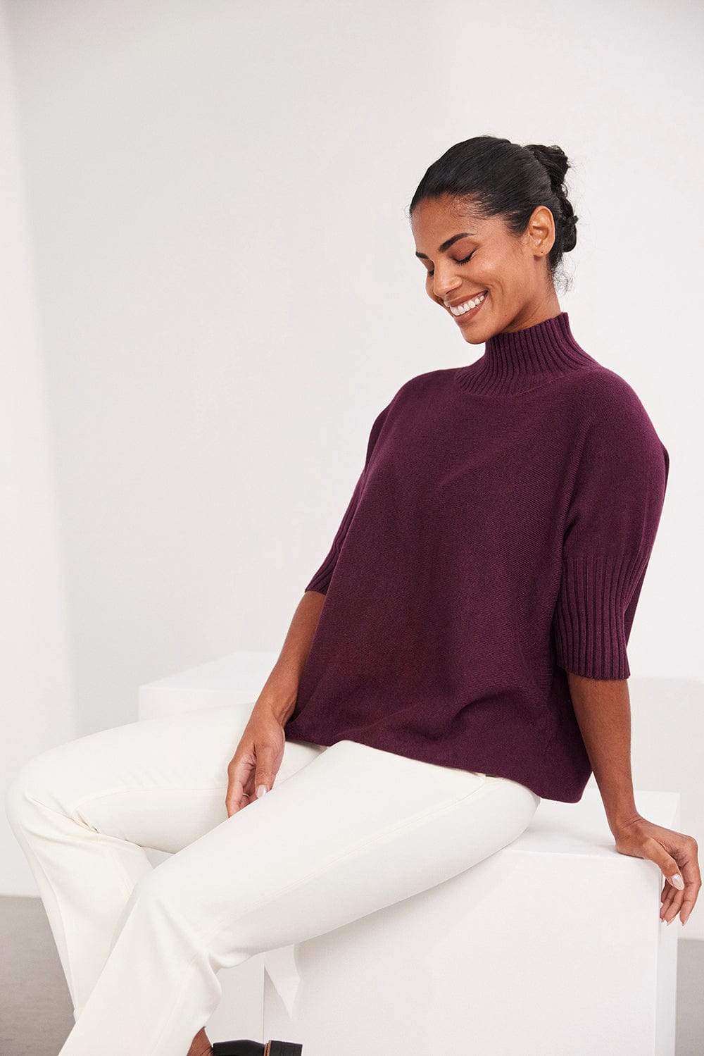 ART Ribbed High Neck Knit