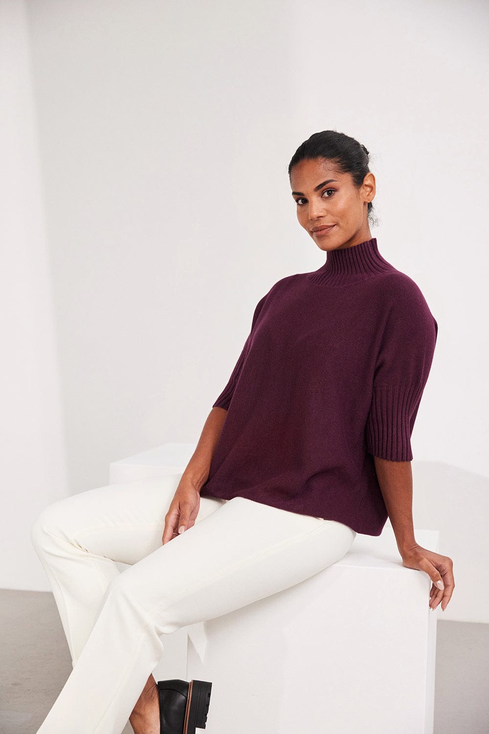 ART Ribbed High Neck Knit
