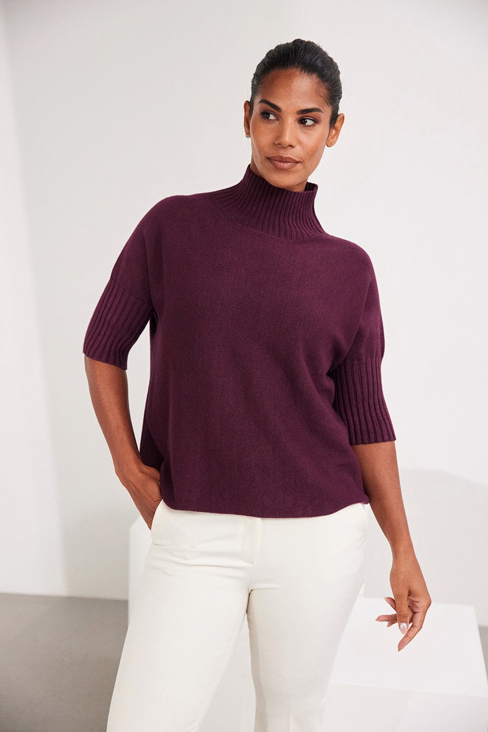 ART Ribbed High Neck Knit