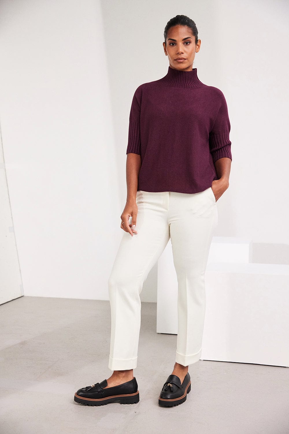ART Ribbed High Neck Knit