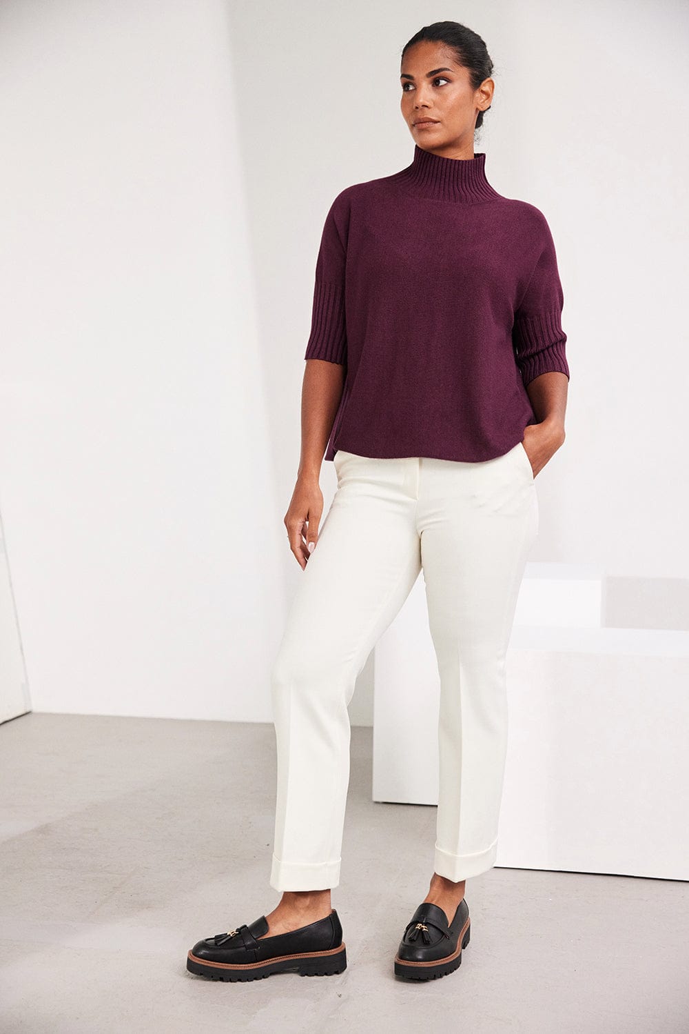 ART Ribbed High Neck Knit