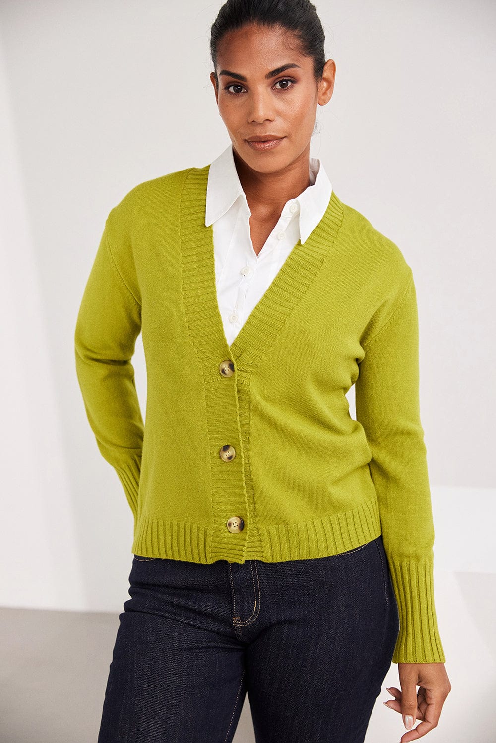 three button cardigan