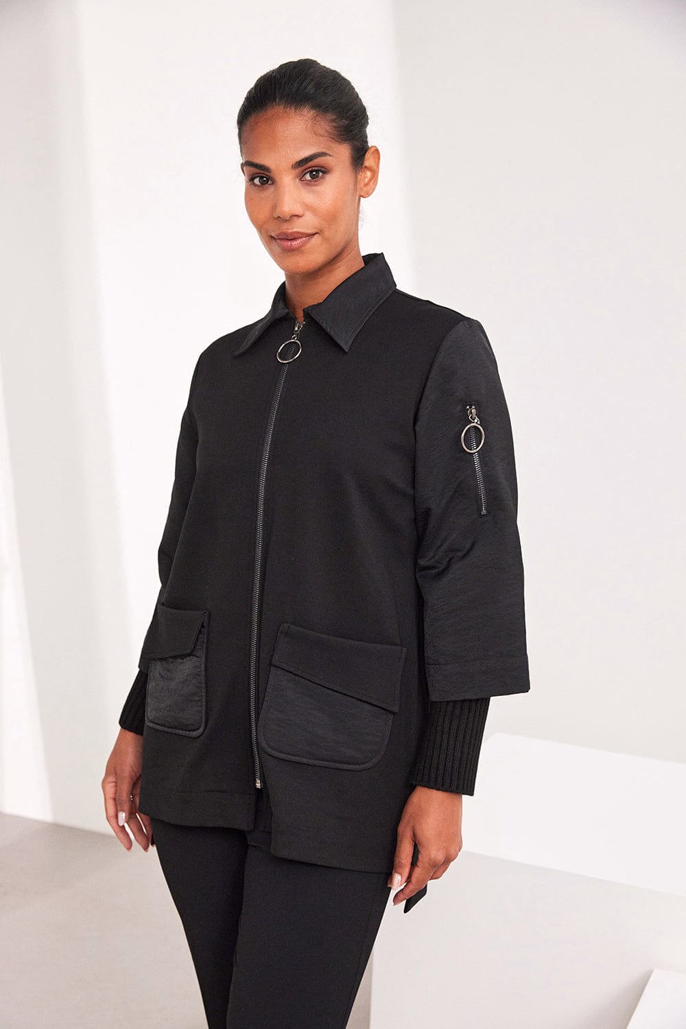 ORA Knit Detail Jacket