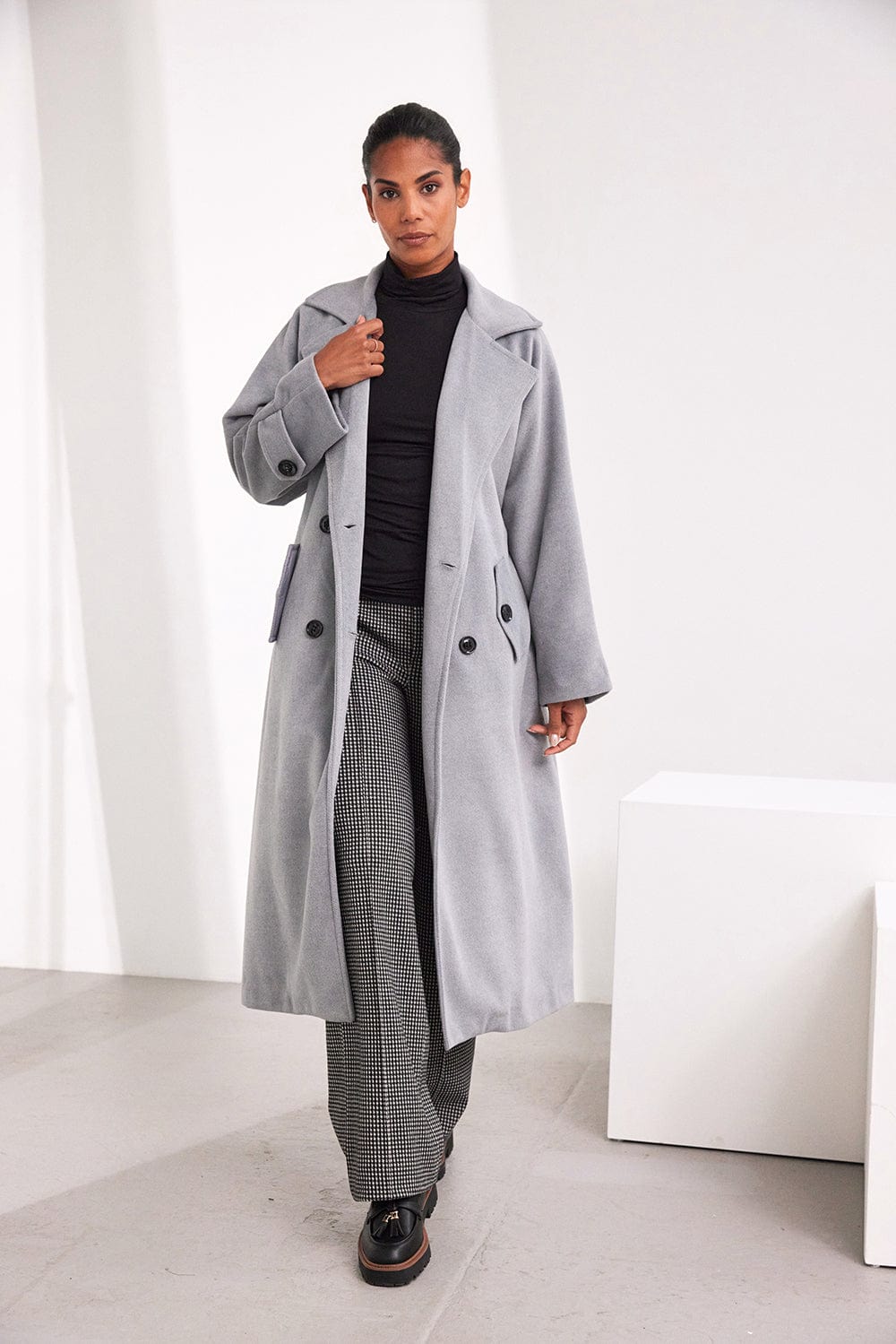 ART Double Breasted Belted Coat