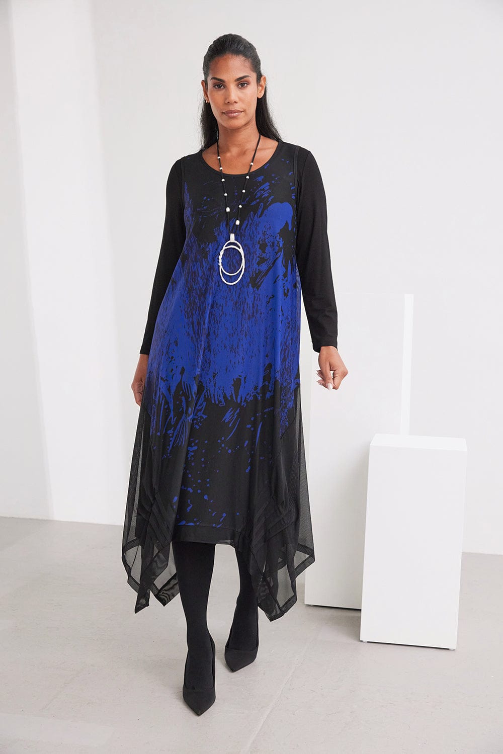 ORA Print Mesh Dress