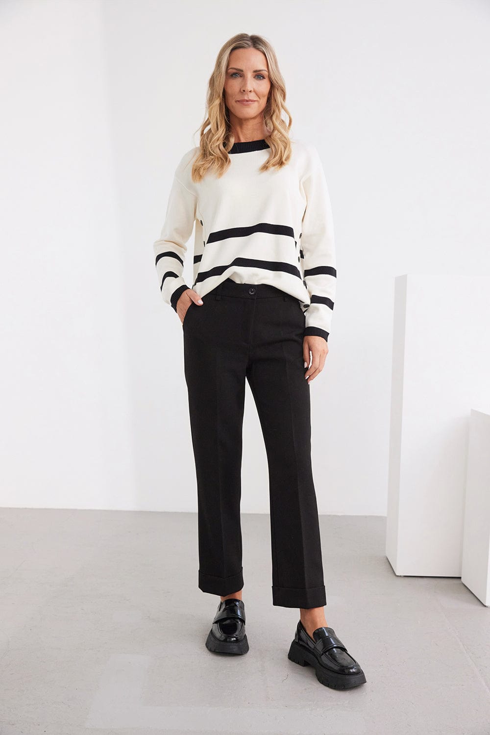 PERUZZI Side Button Knit