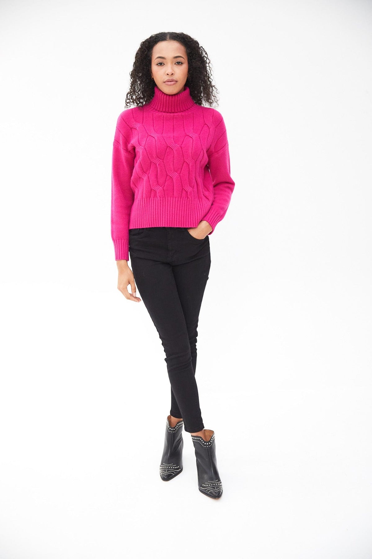 Kartner Cable Front Polo Neck