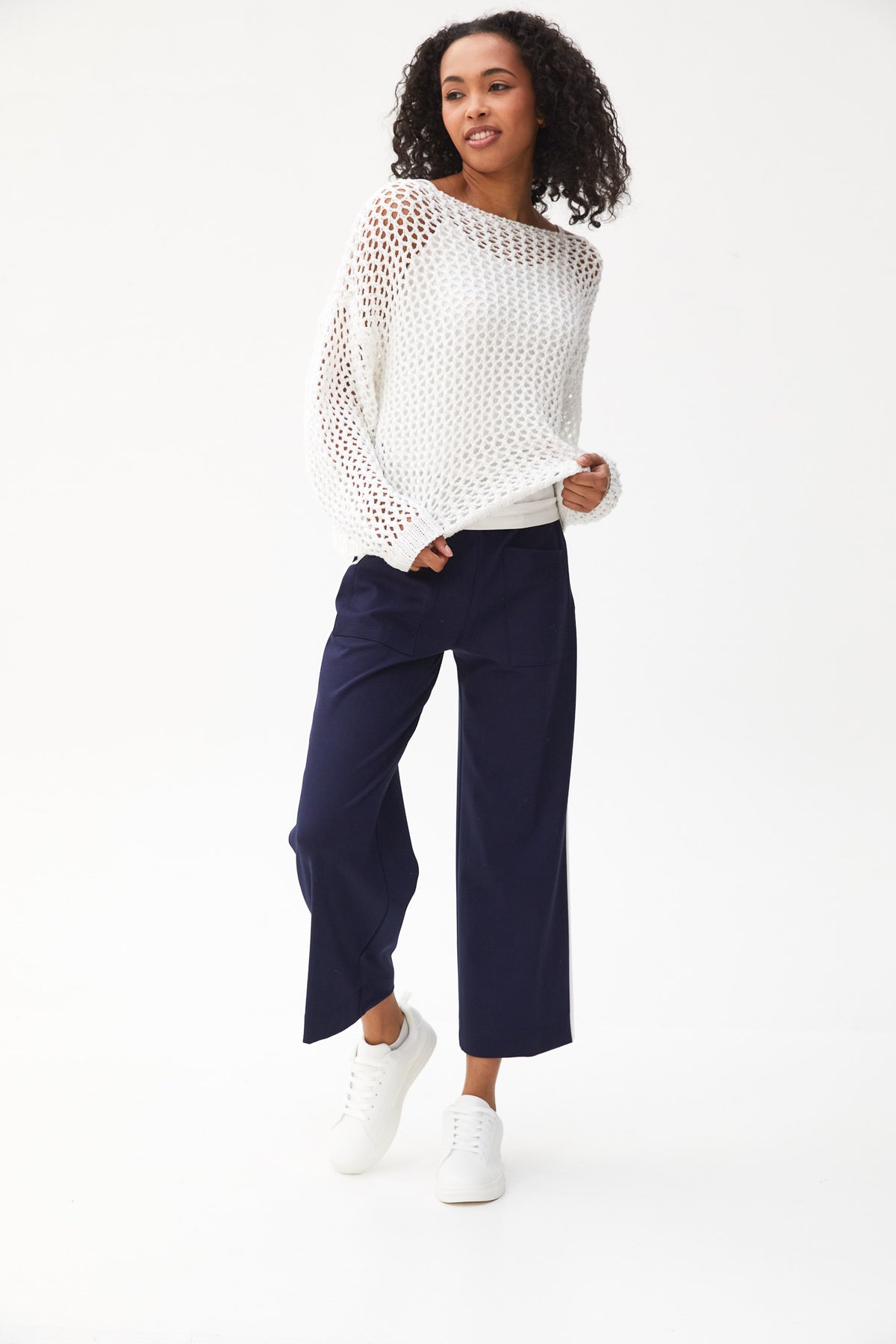 PERUZZI Side Stripe Crop Trouser