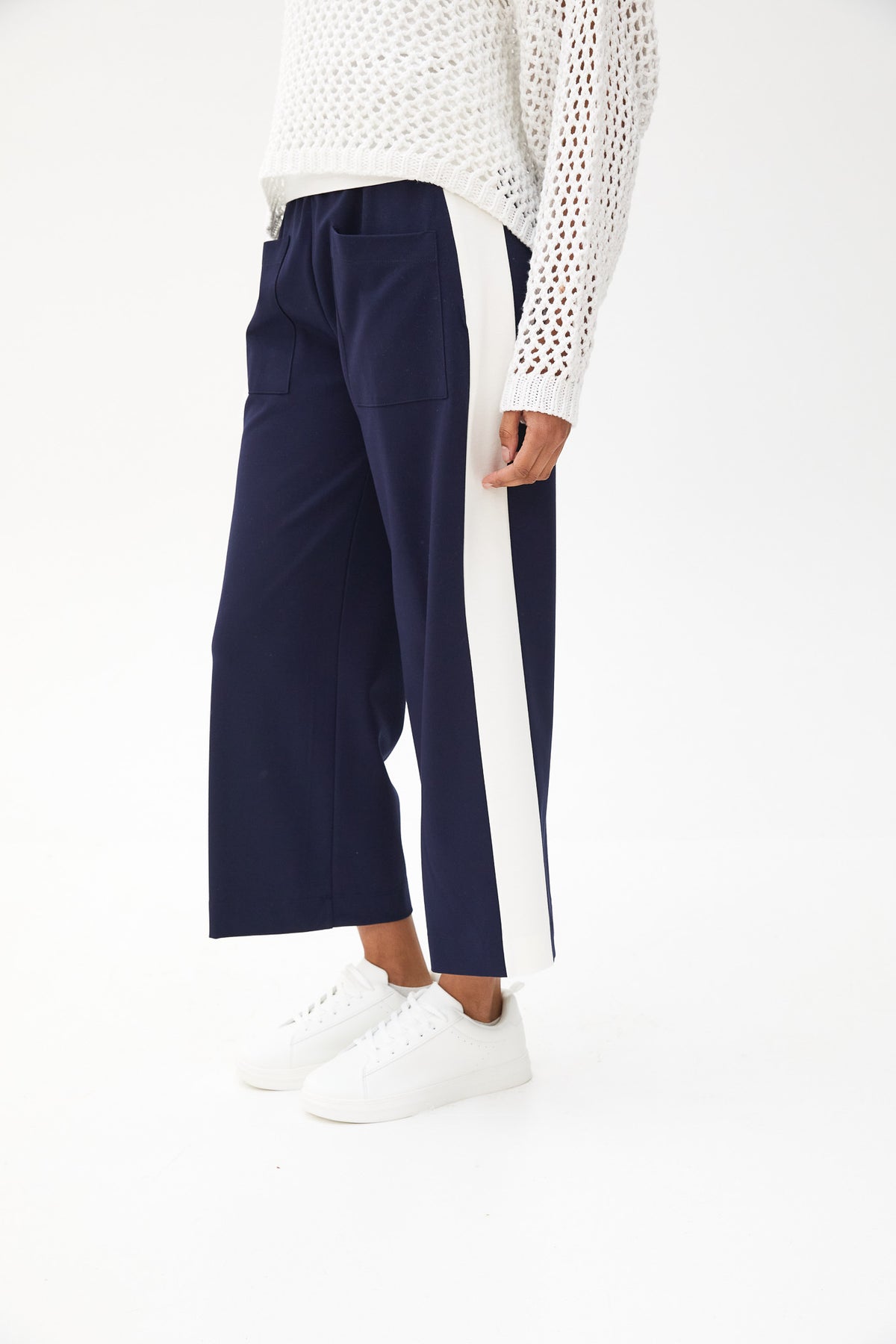 PERUZZI Side Stripe Crop Trouser