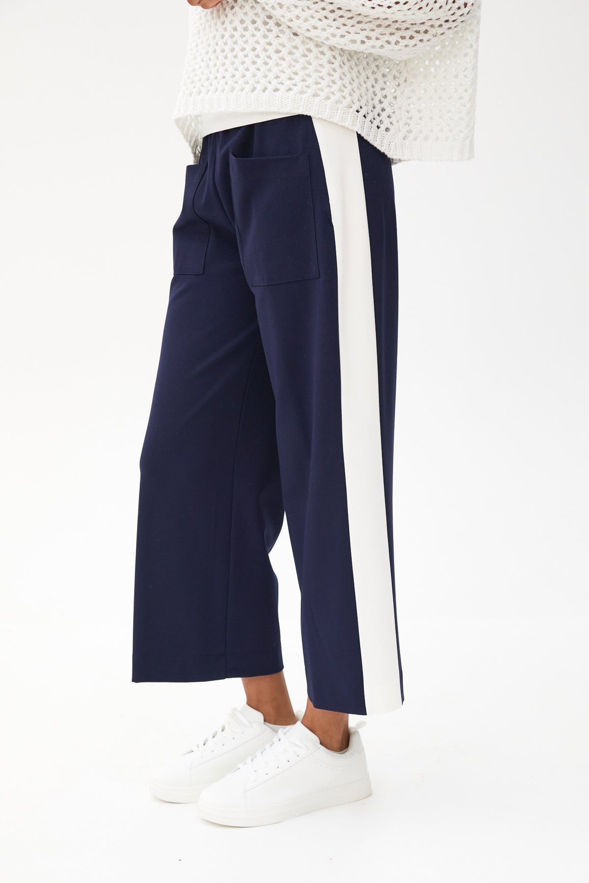 PERUZZI Side Stripe Crop Trouser