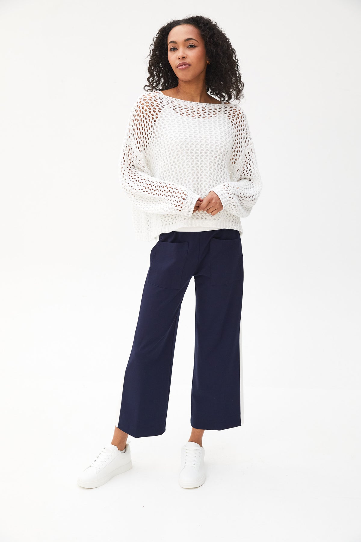 PERUZZI Side Stripe Crop Trouser