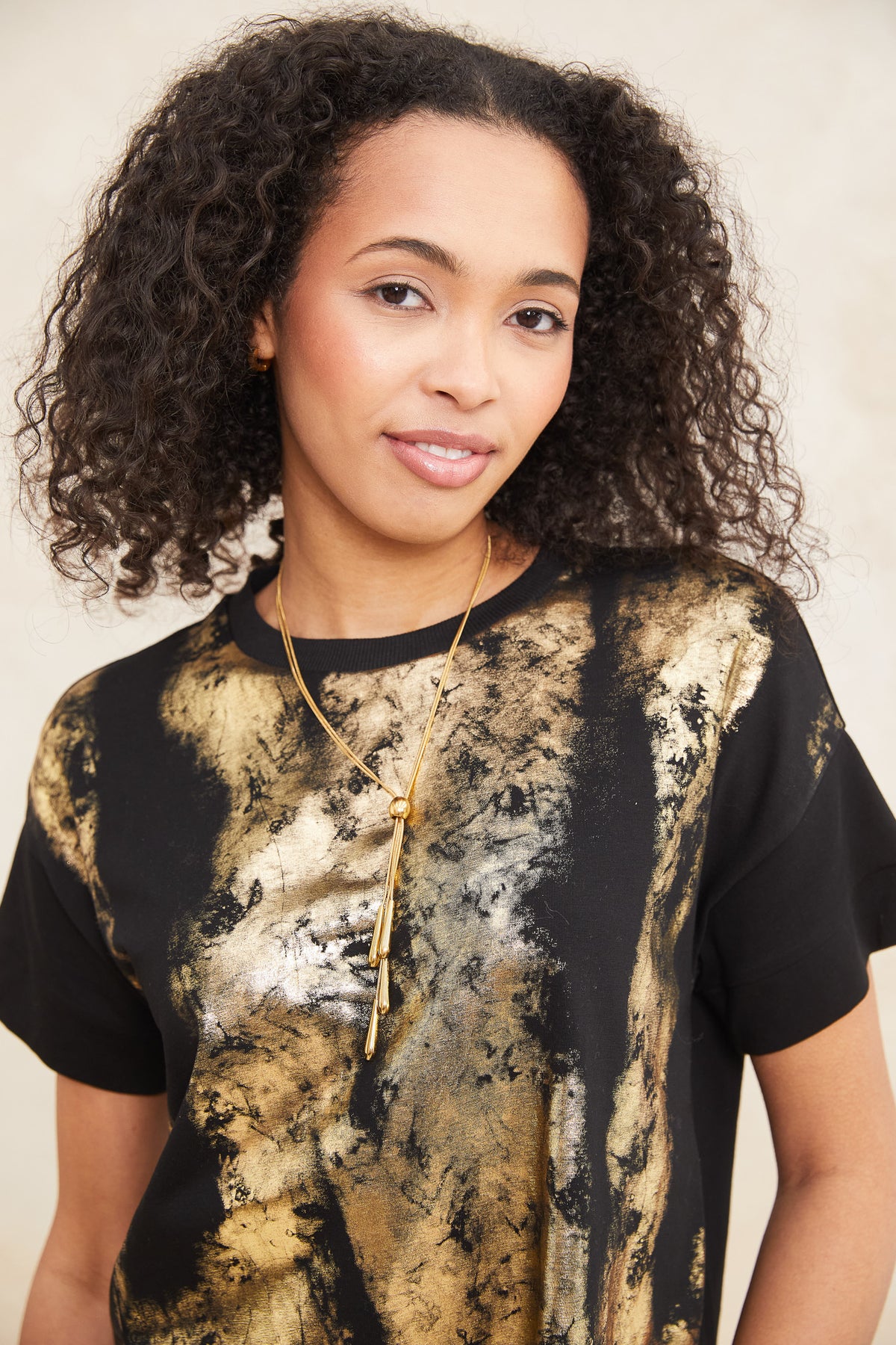 PERUZZI Metallic Front Top