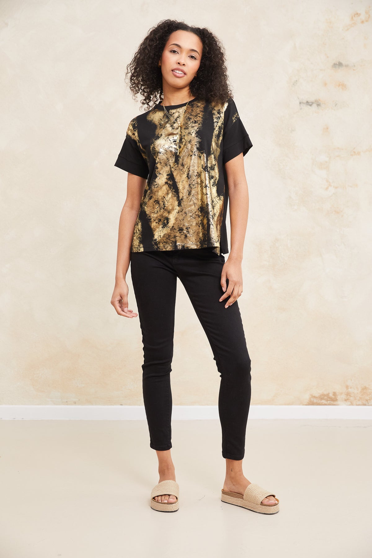 PERUZZI Metallic Front Top