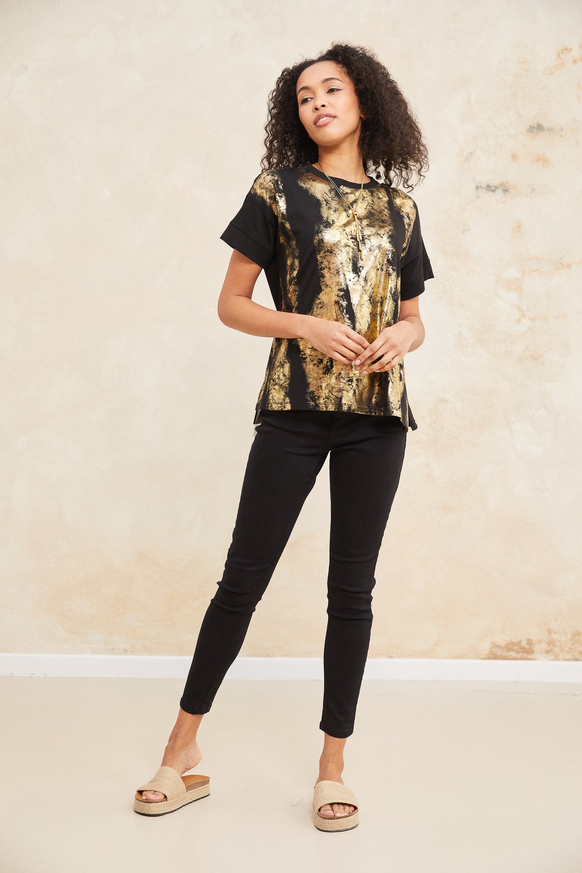 PERUZZI Metallic Front Top