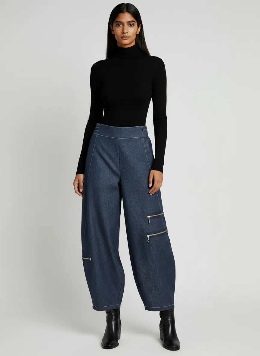 MY SOUL Zip Barrel Trouser